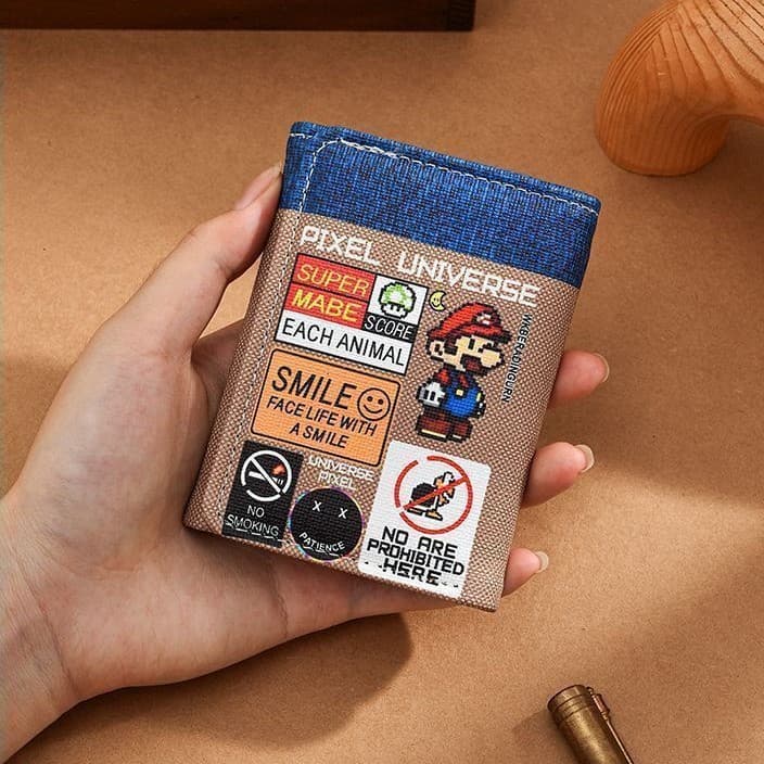 Denim durable wallet, for students 1