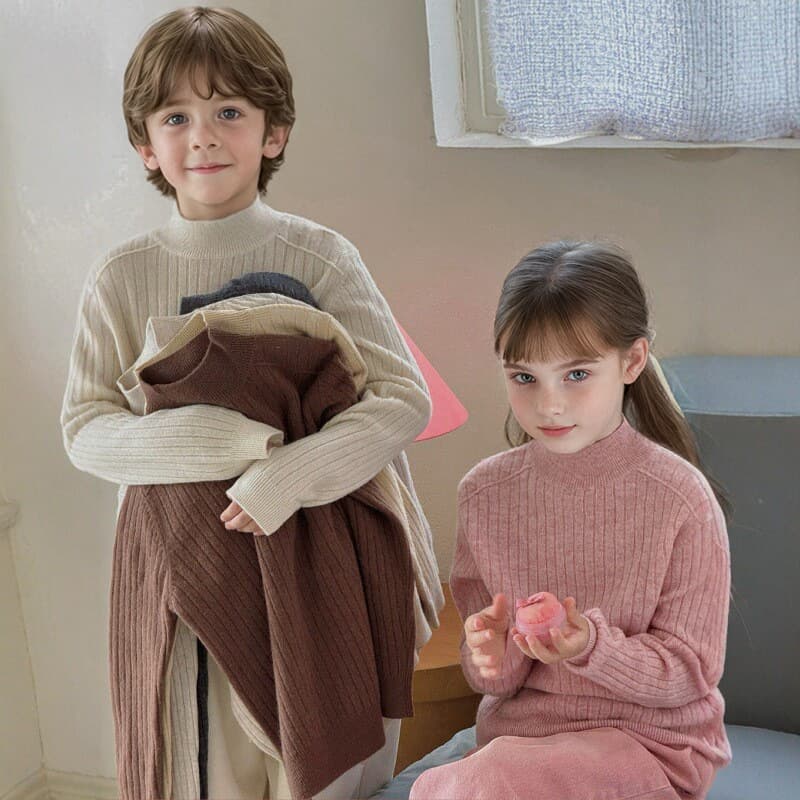 Demi-season knitted base sweater, for teenagers, western style 2