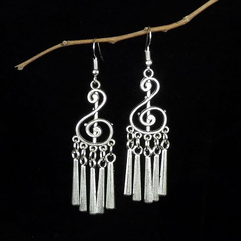 Ethnic accessory, retro earrings with tassels, ethnic style 2