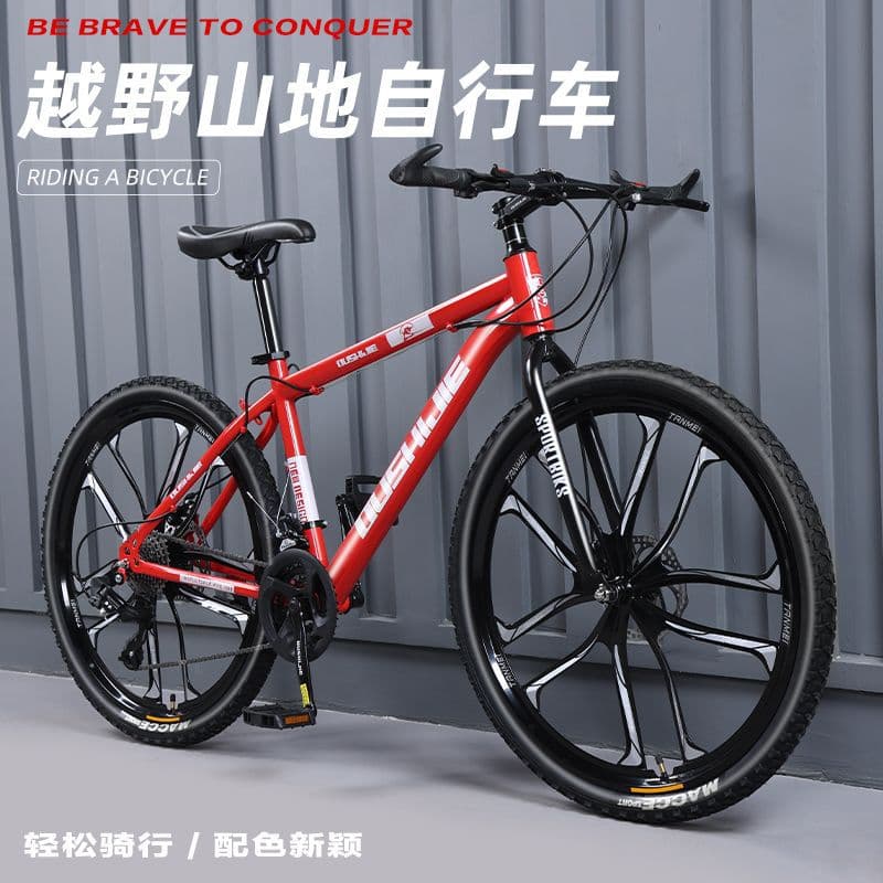 Mountain bike disc brake, road off-road racing car with brake system for adults for men and women for students, for teenagers, 26 inch 2