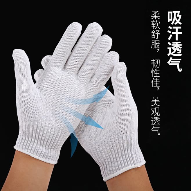 Heavy-duty thickened 750G labor protection gloves encrypted thickened wear-resistant pure white labor protection gloves work protection universal gloves 3