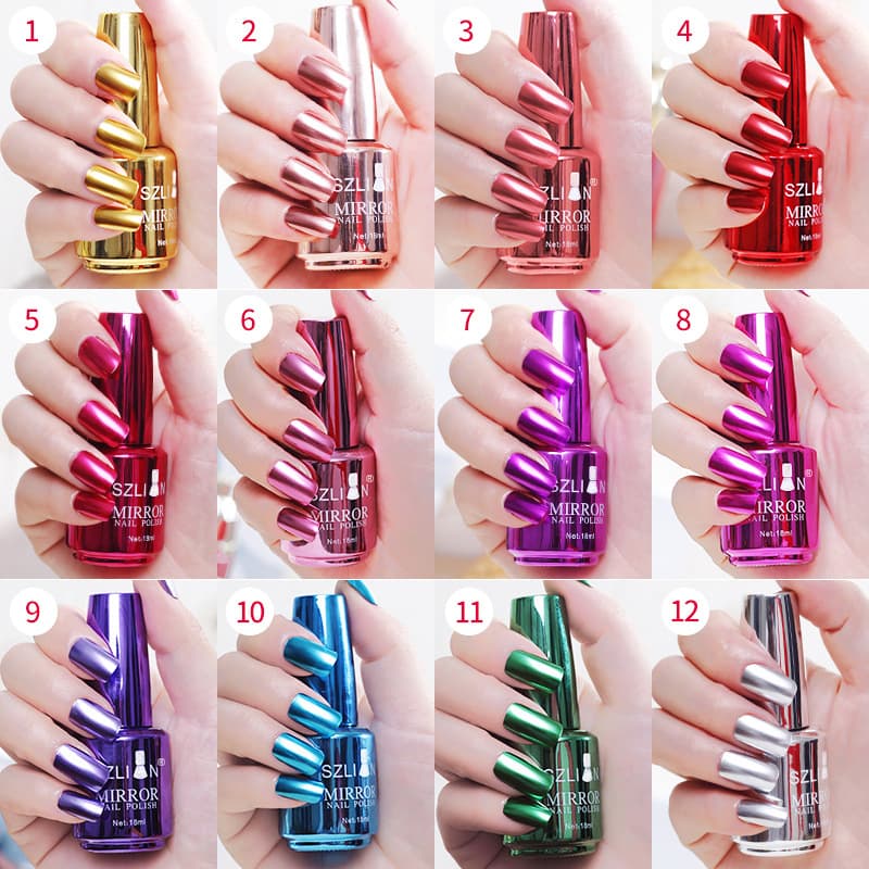 (Cross-border trading), nail polish for manicure, new collection, mirror effect, 18 ml, long-term effect 2