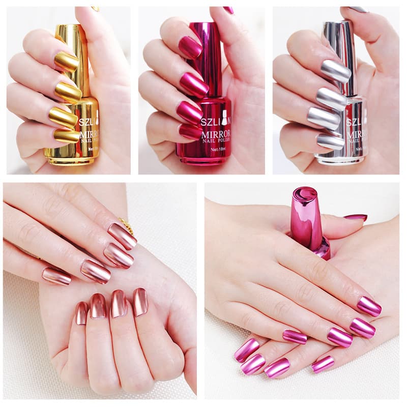 (Cross-border trading), nail polish for manicure, new collection, mirror effect, 18 ml, long-term effect 4