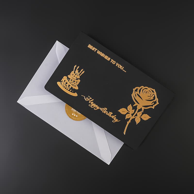 Black postcard, cards for St. Valentine's Day, DIY, Birthday gift 4