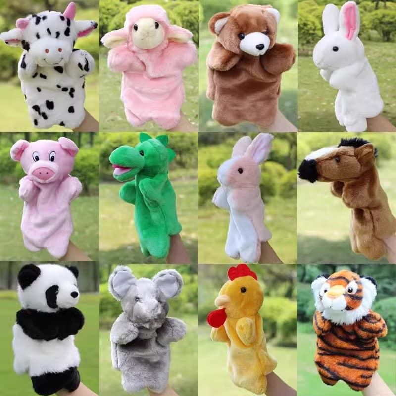 Cartoon hand puppet, gloves, doll, children's toy