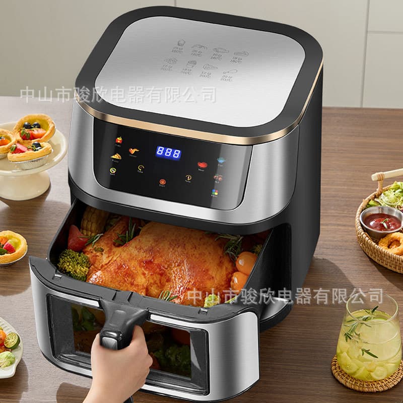 Cross-border air fryer household new large-capacity visual multi-function all-in-one electric air fryer French fries cooking machine 2