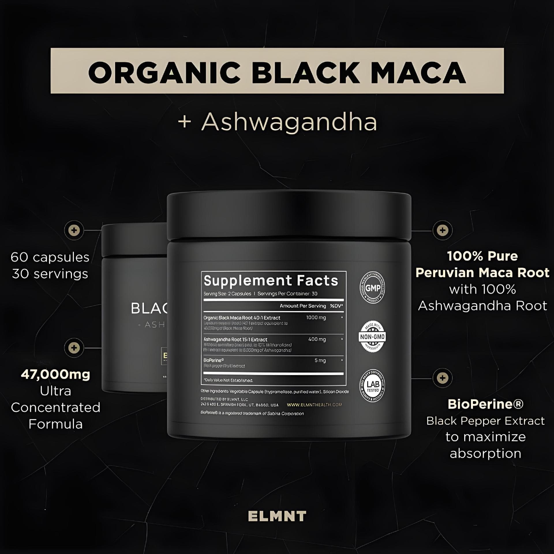 Spot cross-border male black maca root capsules High Potency Black Maca Root Capsul 2
