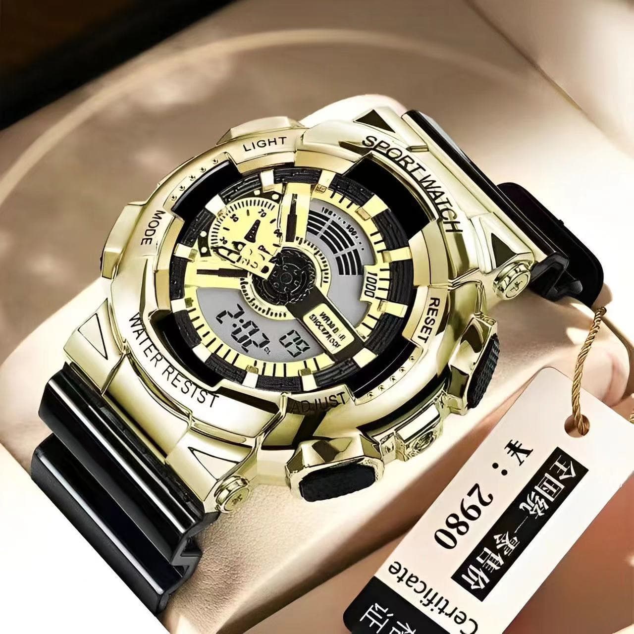 Waterproof mechanical electronic men's watch, for secondary school, for teenagers 3