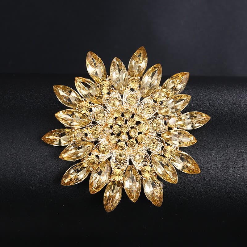 Purple glass sophisticated fashionable brooch, pin, protective underware lapel pin, high-quality style, with snowflakes, clips included 4