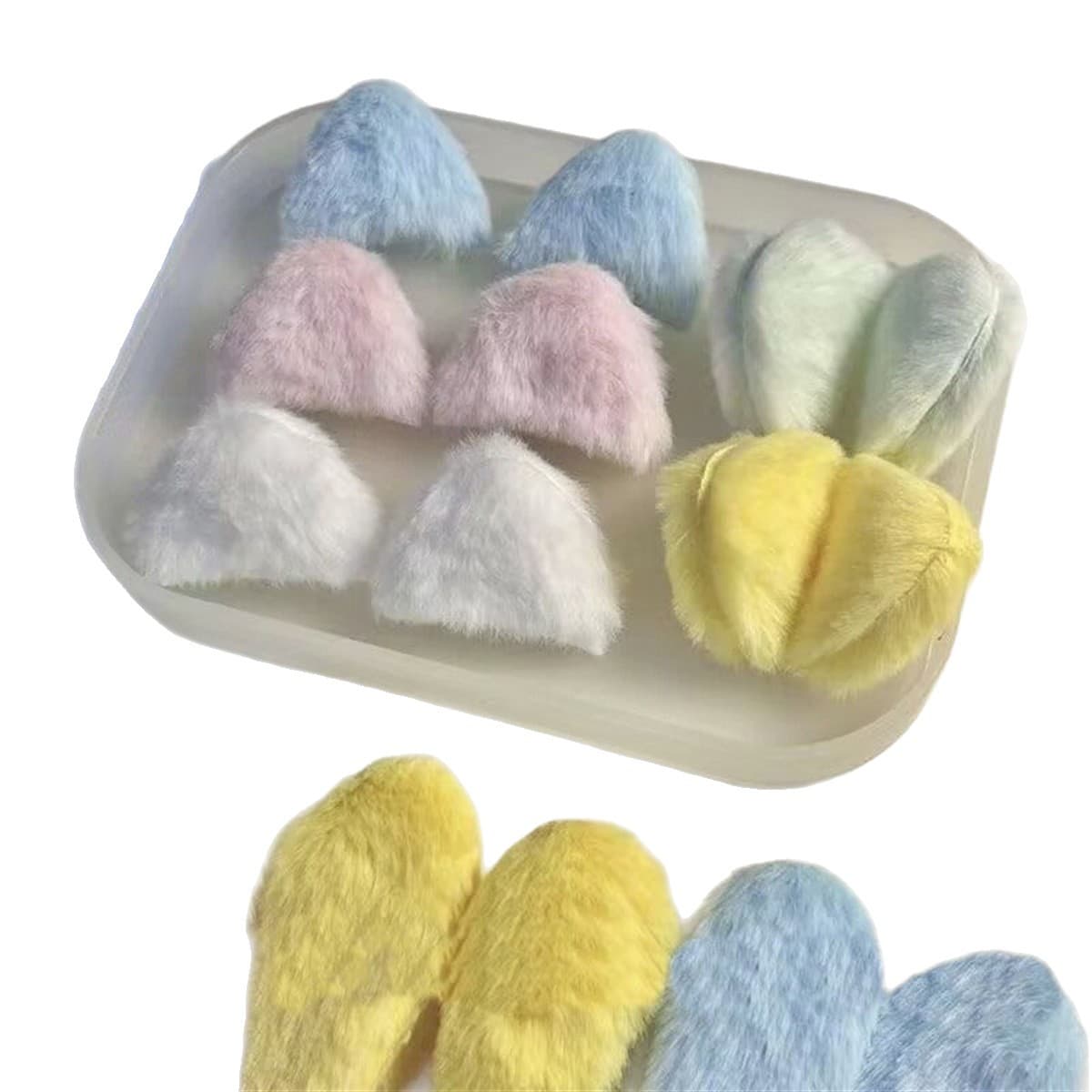 Color plush ear DIY decorative card cover, cooker handmade cute accessories should help fan accessories materials accessories 5