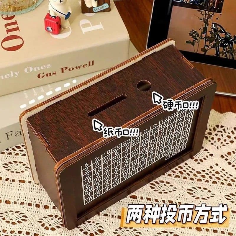 Wooden Digital Money Box with Counter 3