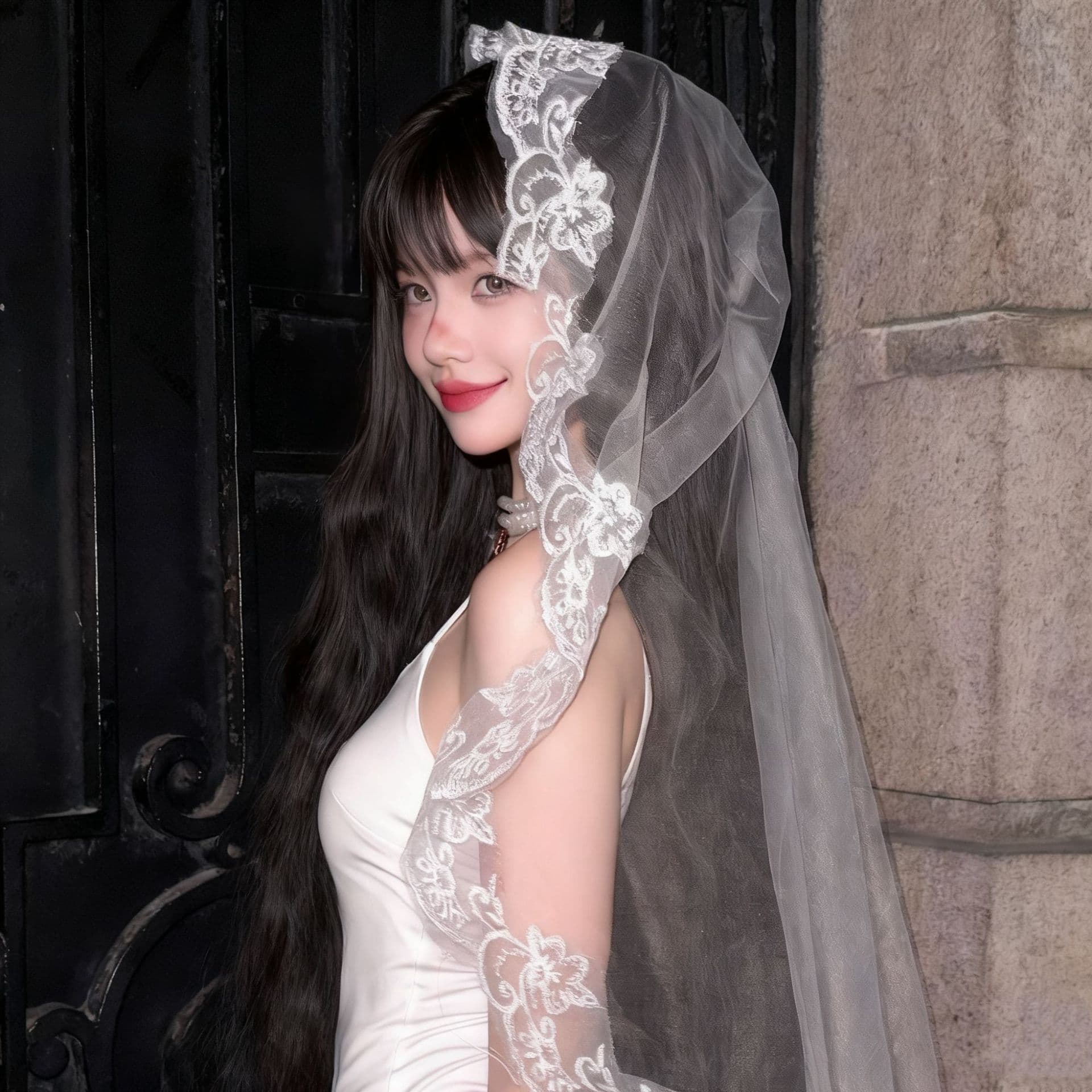 Hair accessory for bride, halloween, dress up, cosplay, lace dress, internet celebrity 3