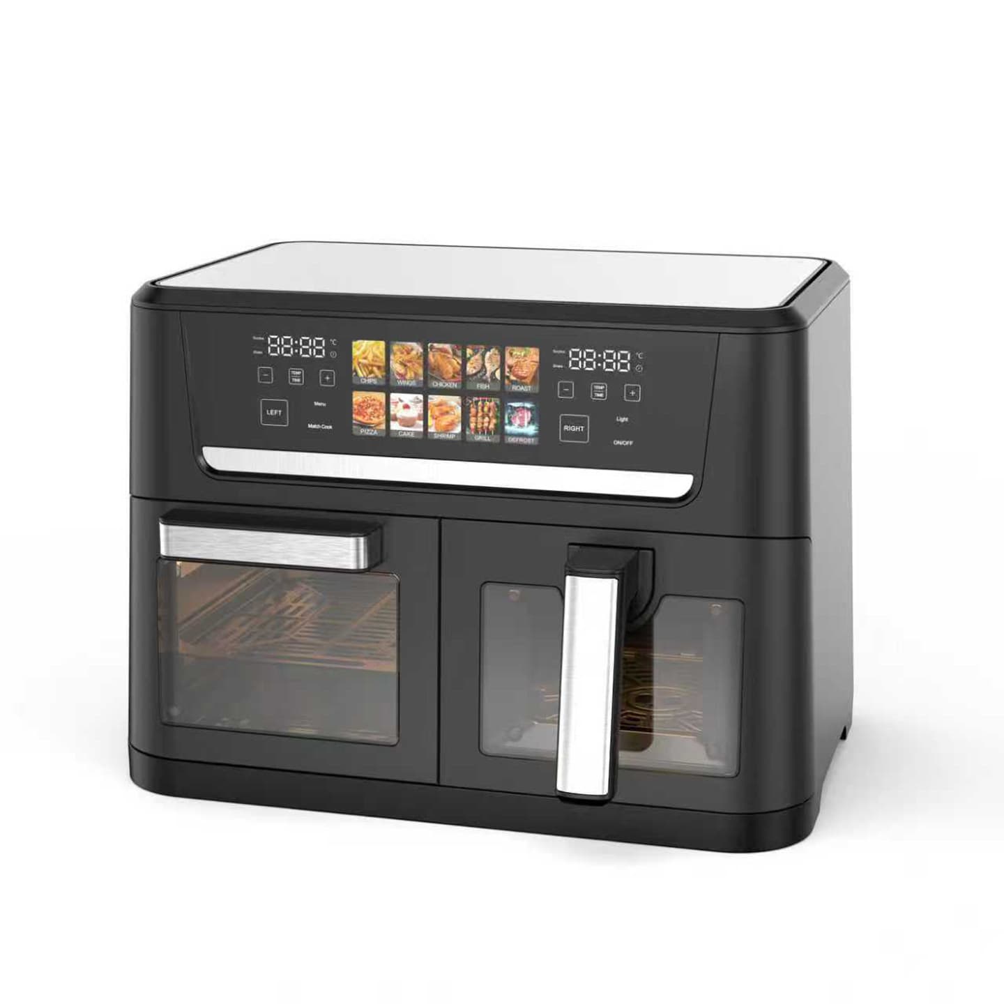 Cross-border hot model 14L large-capacity double-compartment air fryer household high-power intelligent oil-free smoke electric fryer oven 5