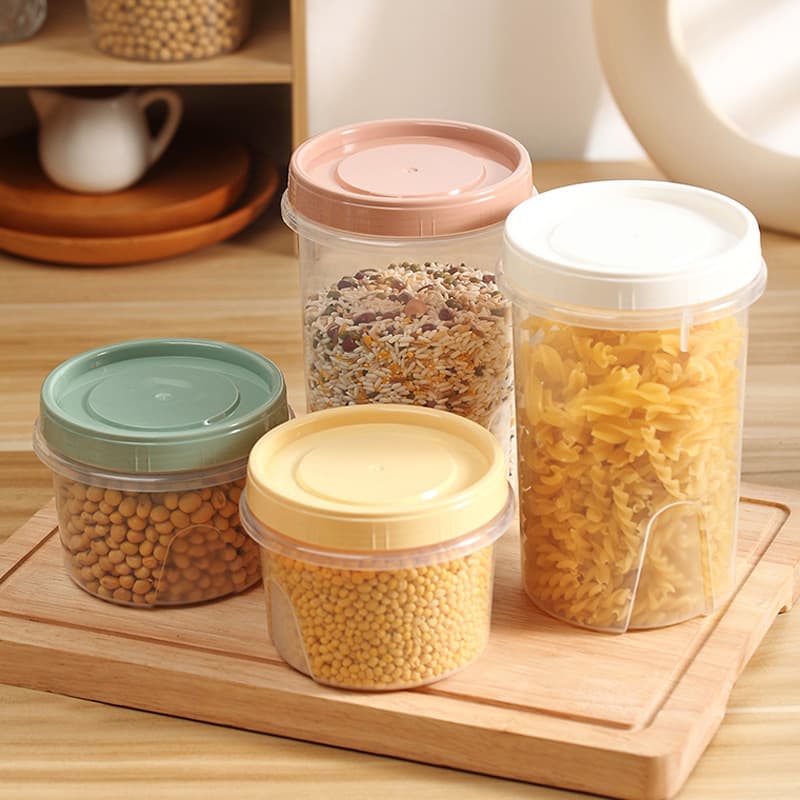 High temperature resistant round refrigerator fresh-keeping box with lid small fruit storage box microwave heating lunch box sealed jar 1