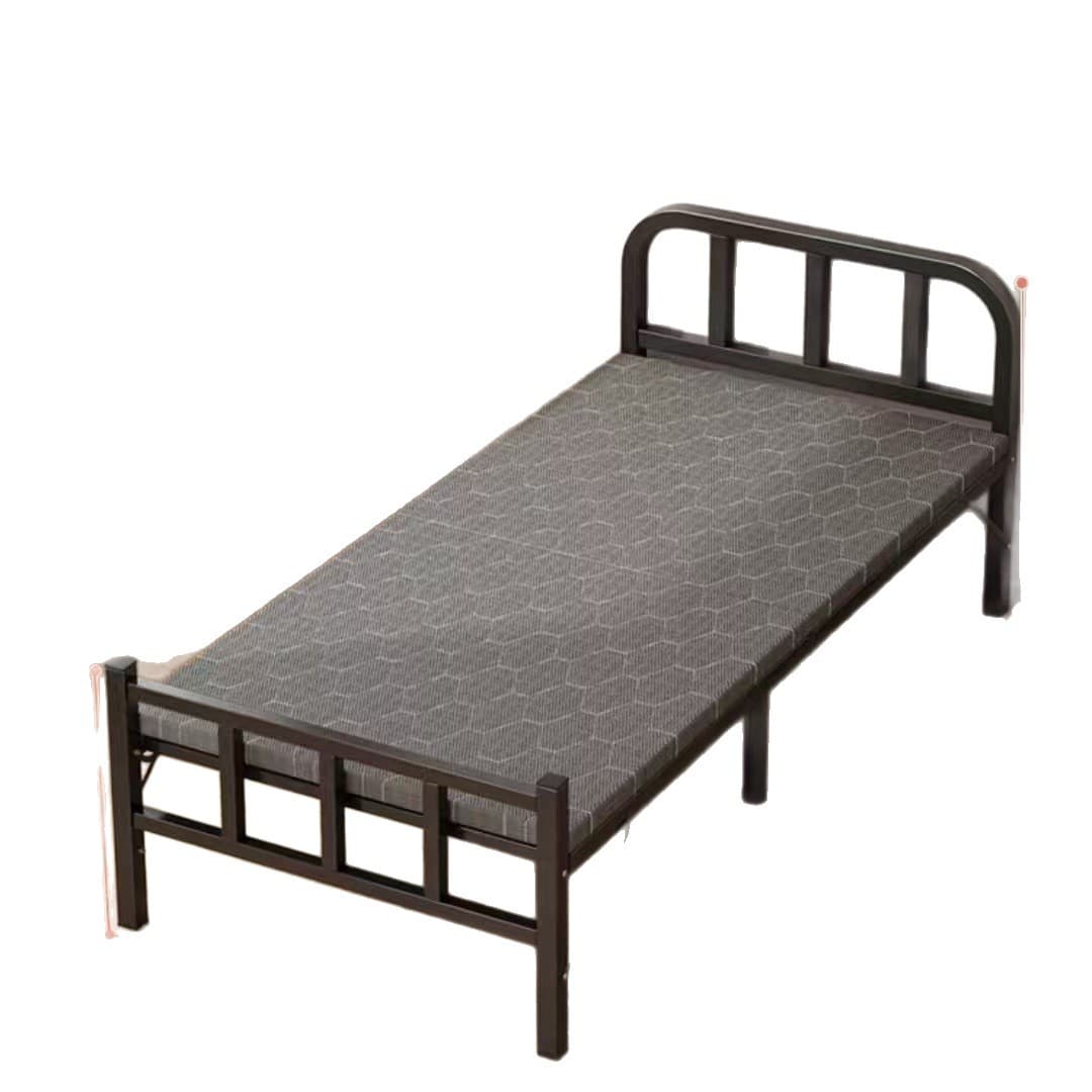 Single office lunch break bed rental small apartment household hard plate iron frame bed multi-functional overnight bed discount 5