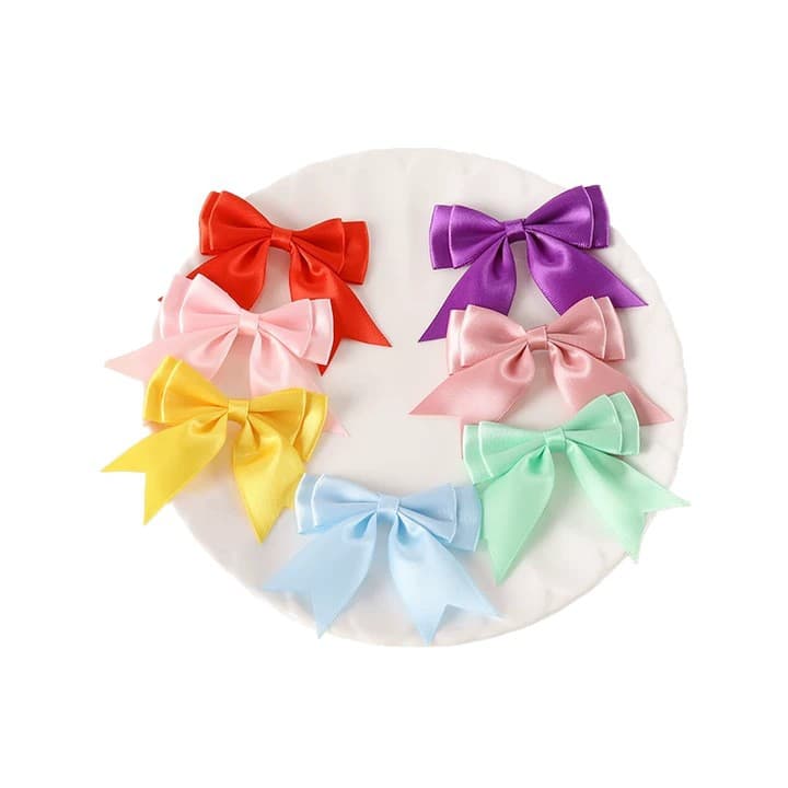 Hair band with bow, hair accessory, bow tie handmade, ready-made product, polyester, DIY, (Physicals) 5