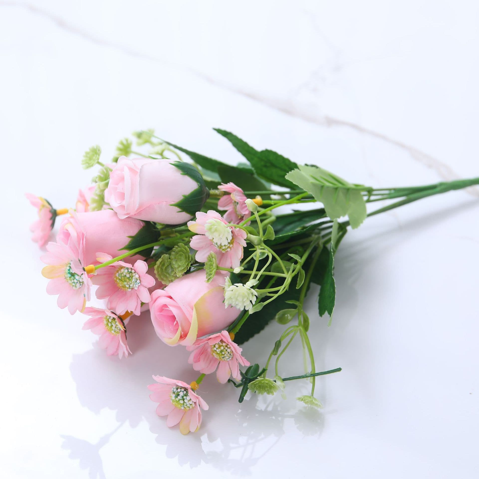 Artificial flower rose bouquet wedding white artificial flower bride high-end rose artificial wedding photo props 2