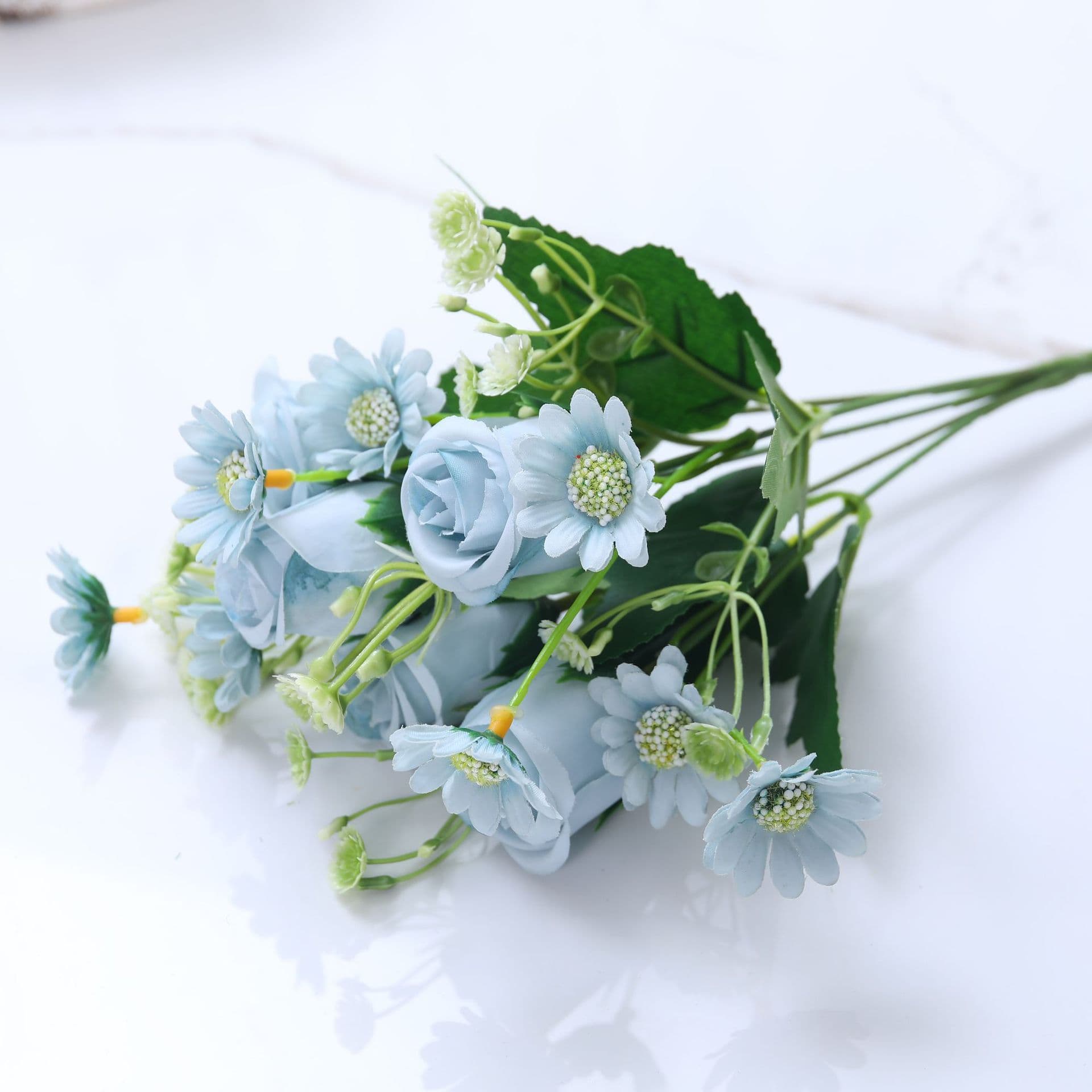 Artificial flower rose bouquet wedding white artificial flower bride high-end rose artificial wedding photo props 3