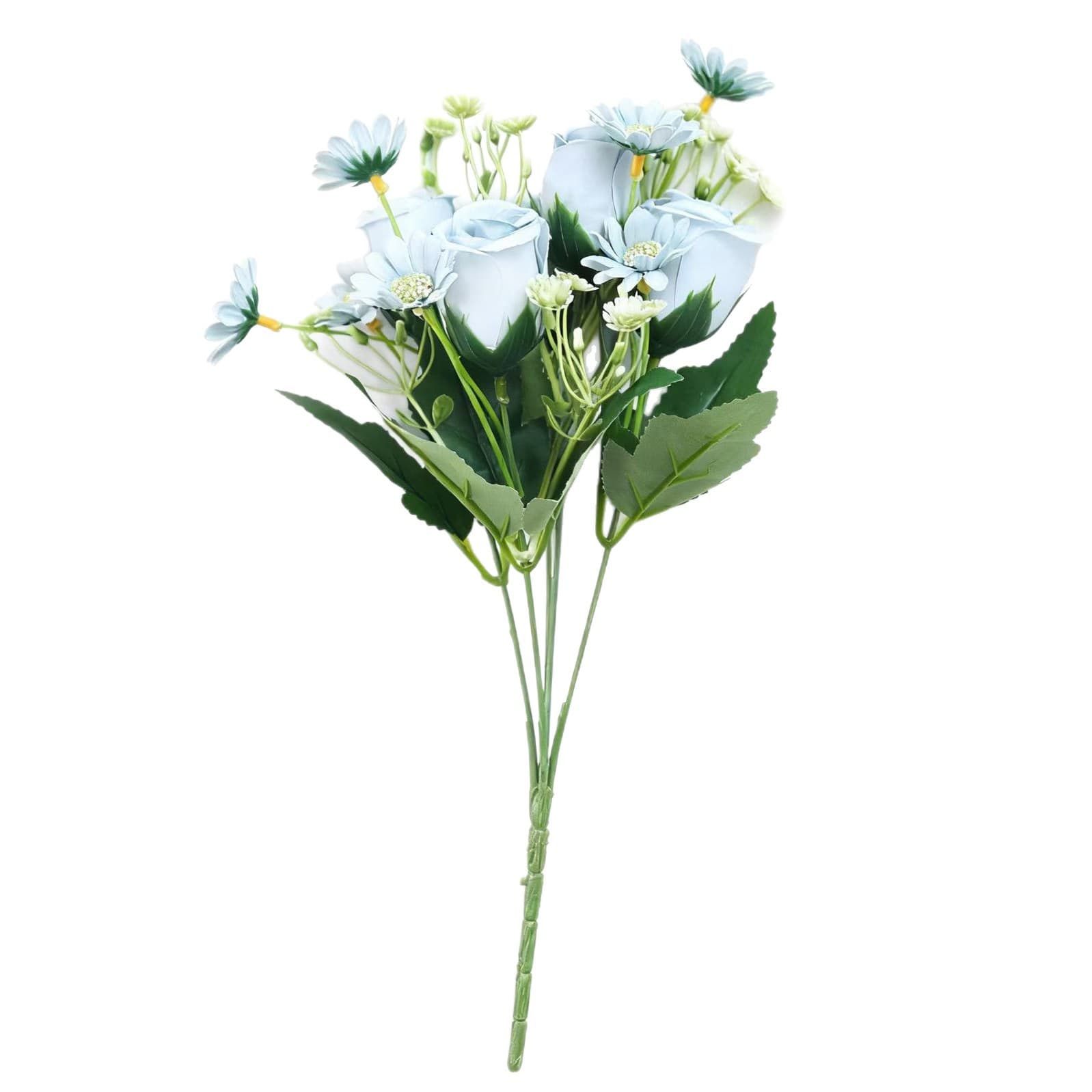 Artificial flower rose bouquet wedding white artificial flower bride high-end rose artificial wedding photo props 5