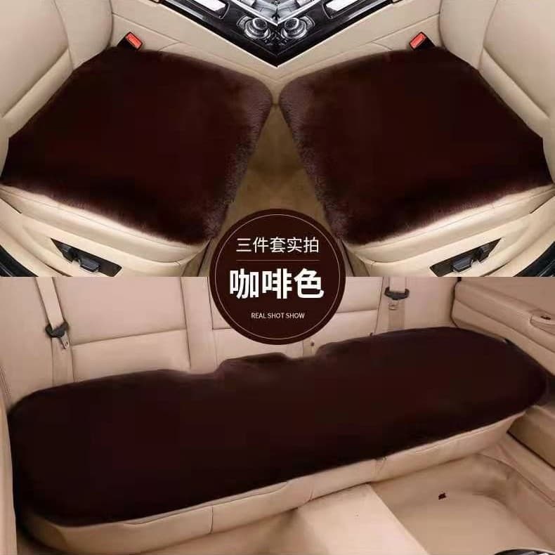 Winter plush keep warm seat, monolithic set, increased thickness, 3 piece set 4