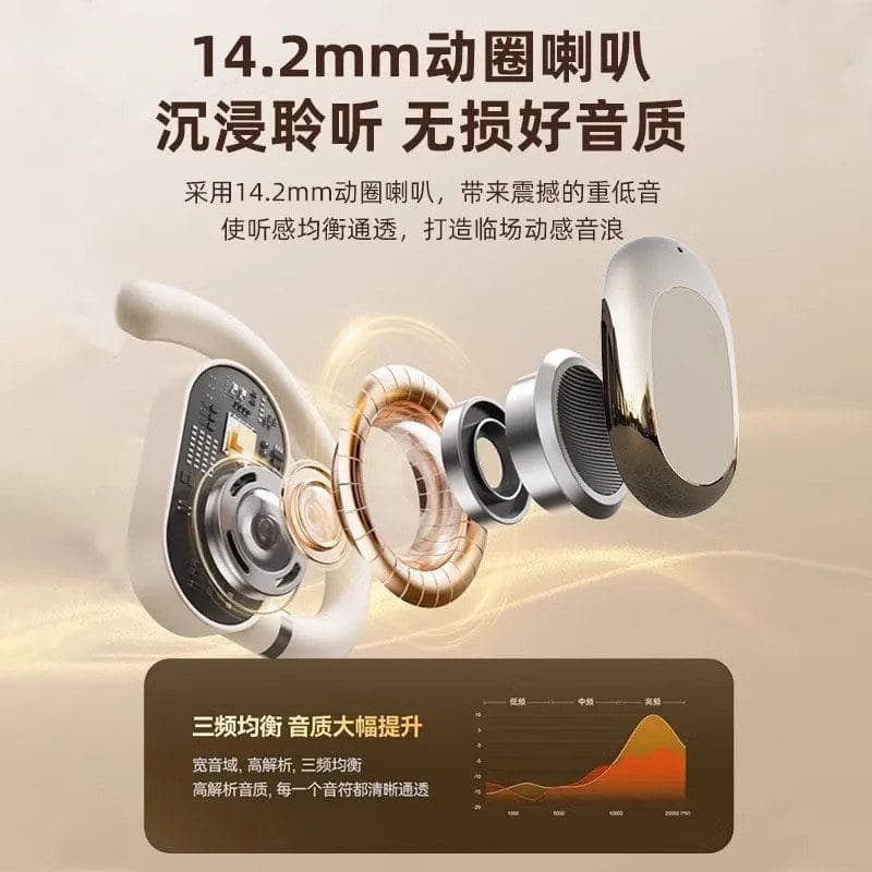 Voice of Berlin 2026 new bone conduction sports wireless Bluetooth headset, non-in-ear, over-ear type, noise reduction, long battery life 3