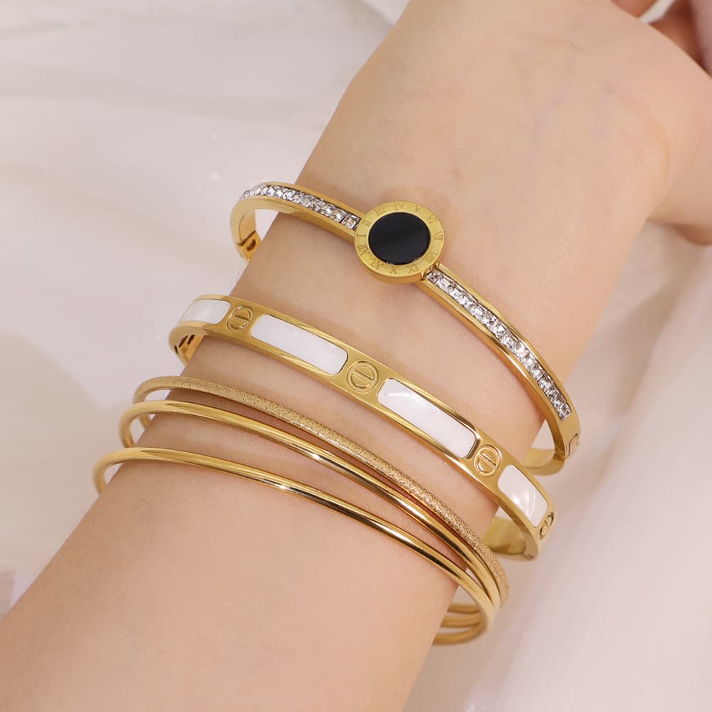 (Cross-border trading), fashionable design universal women's bracelet stainless steel, trend of season 3