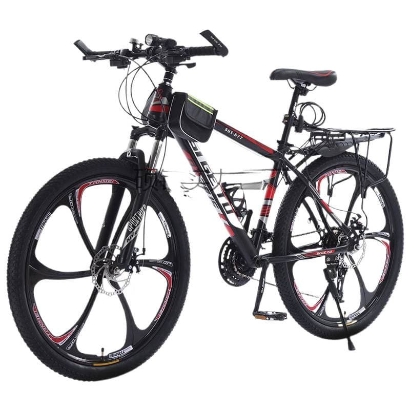 Shock-absorbing off-road mountain bike with brake system for adults for students for elderly, for teenagers 5