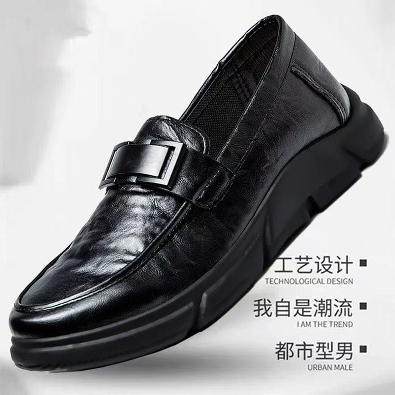 Casual shoes made of soft leather, shoe covers, comfortable breathable slip-ons flat, soft sole, non-slip sole