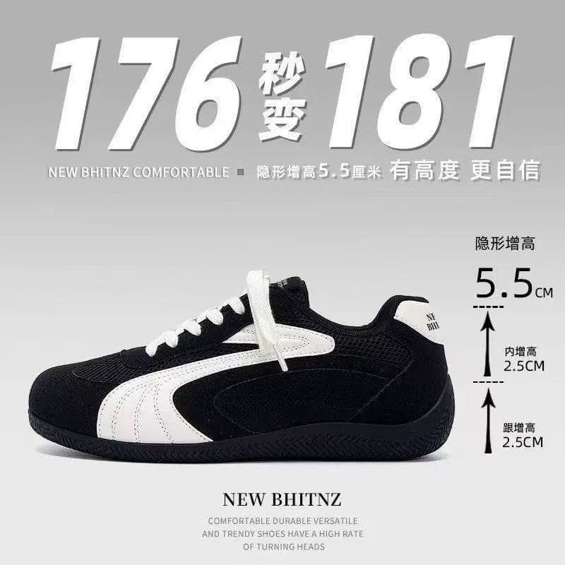 Breathable, increased, comfortable, fashionable moral training shoes, mesh retro casual men's shoes, new global flat heel thin-soled Forrest Gump shoes 4