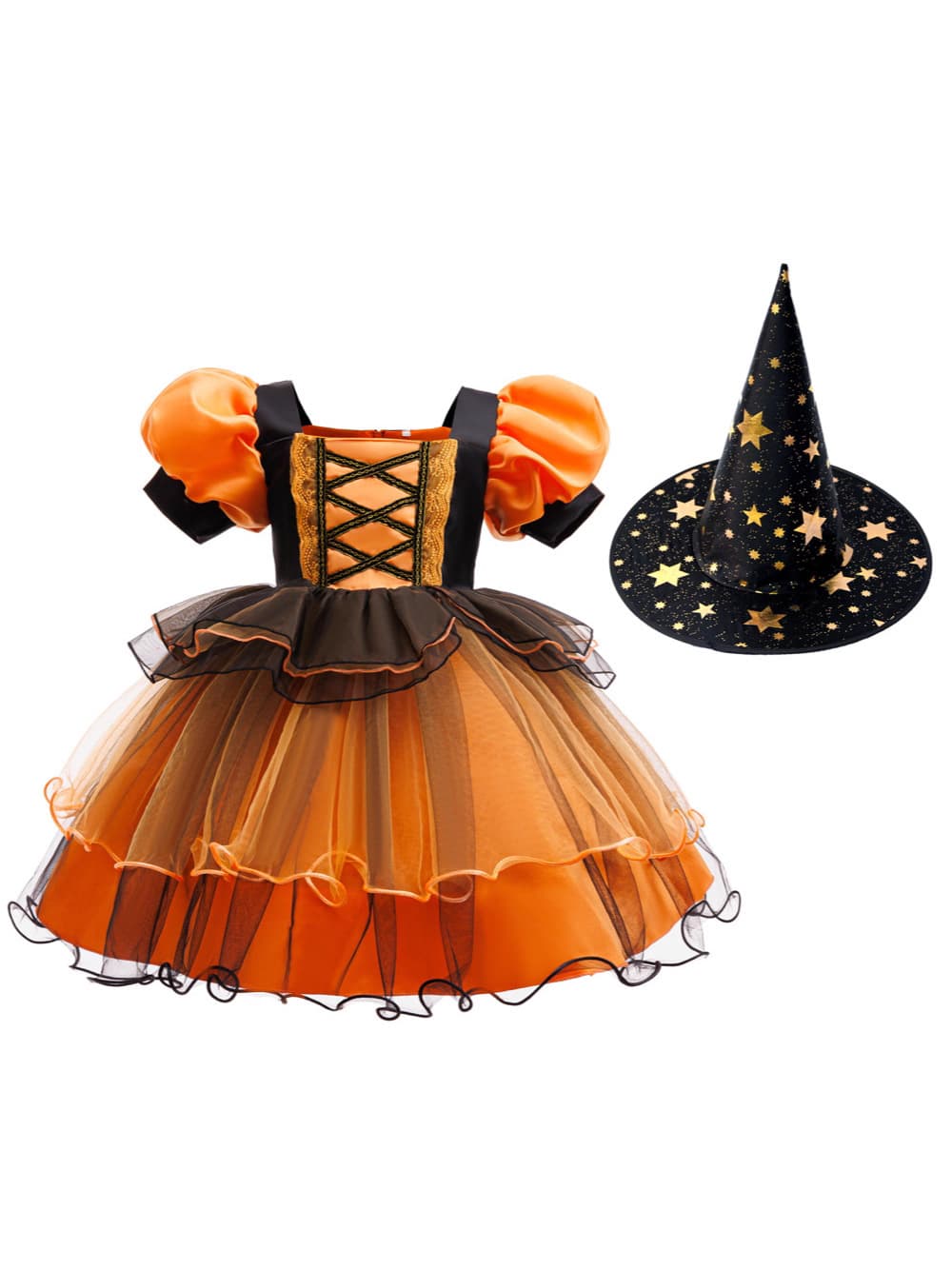 (Cross-border trading), purple orange dress, girl's skirt, halloween, tutu skirt 4