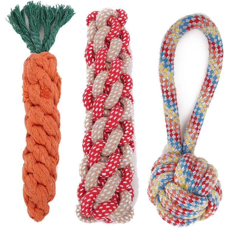 Dog toy, rope, biting grinding tooth rope, puppy bite rope, labra multi -border golden gross tug -of -rope 5