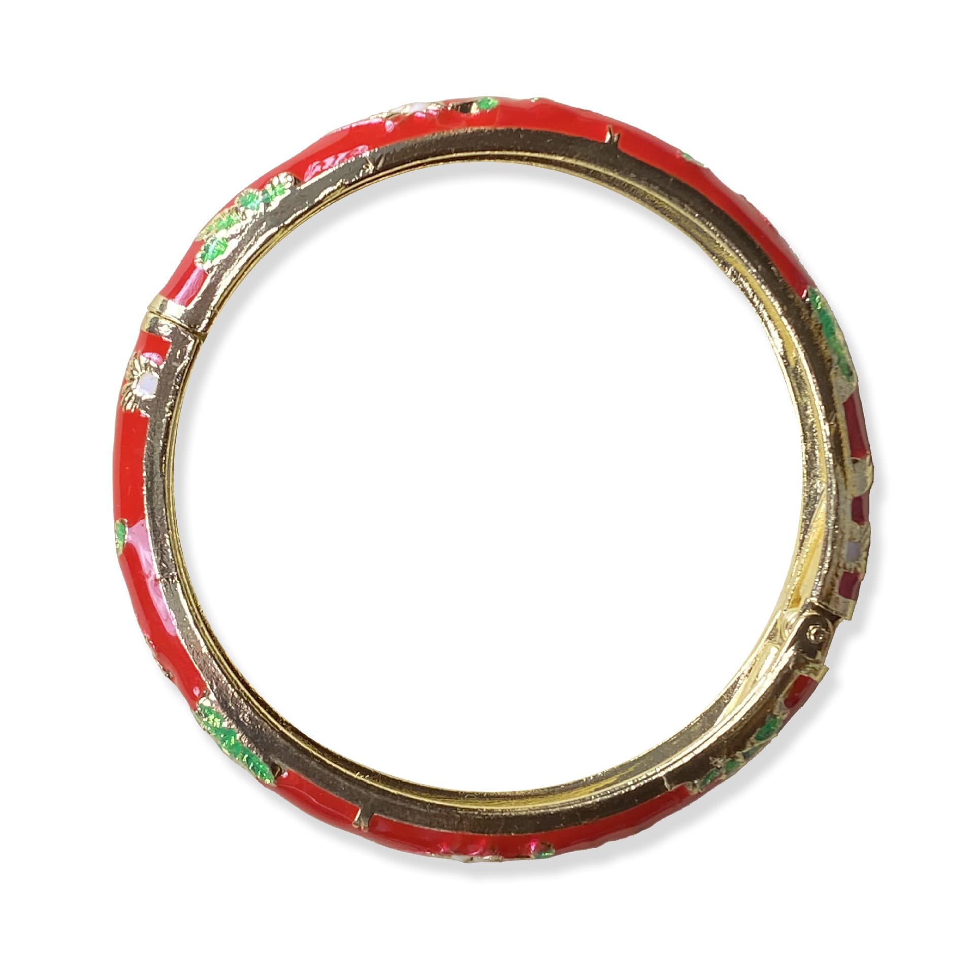 Chinese bracelet, retro enamel, souvenir, Chinese style, floral print 5