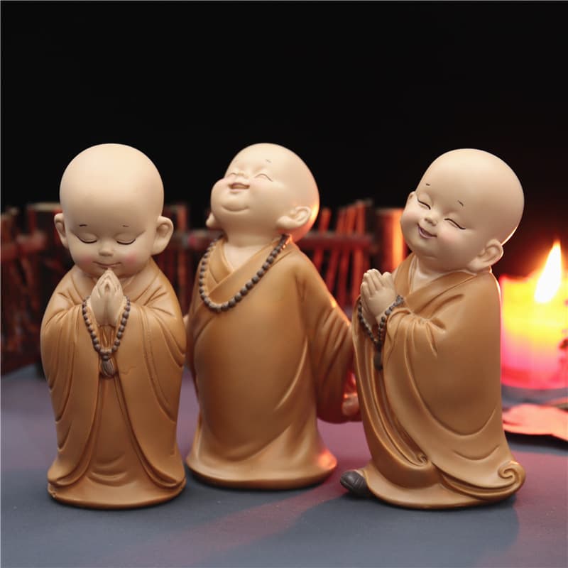 Cute little monk car ornament car interior jewelry shake head car decoration car on board decorative supplies crafts 3