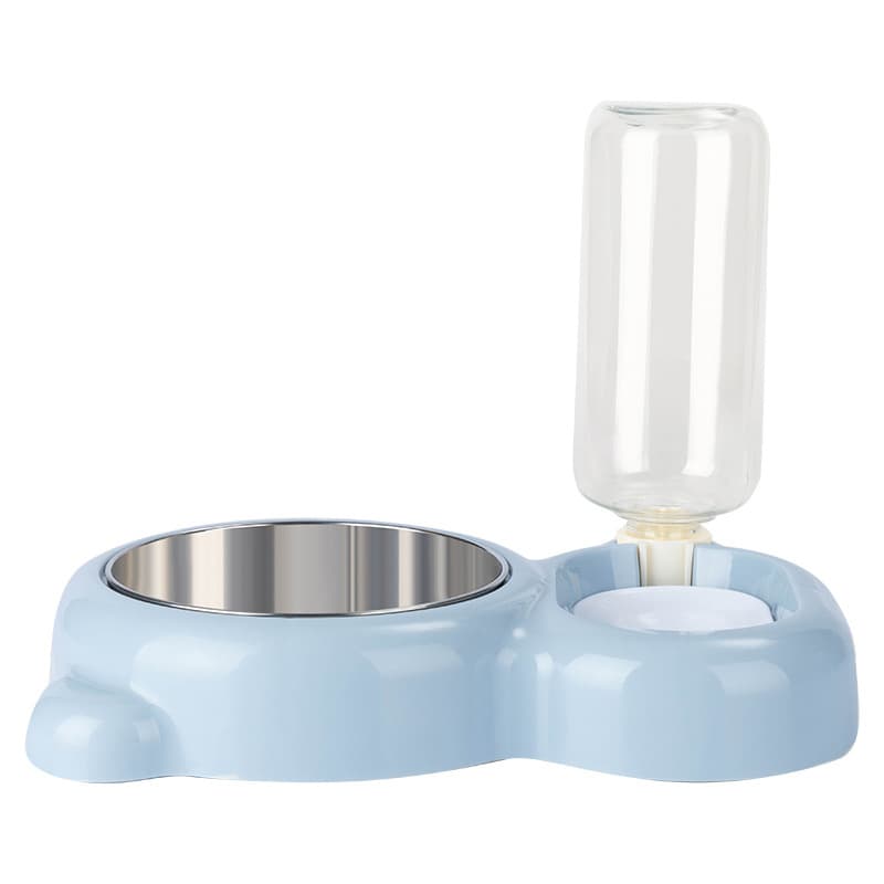 Bear pet cat bowl dog bowl cat bowl cat food bowl stainless steel multi -function with Aquarius dog cat bowl pet supplies 5