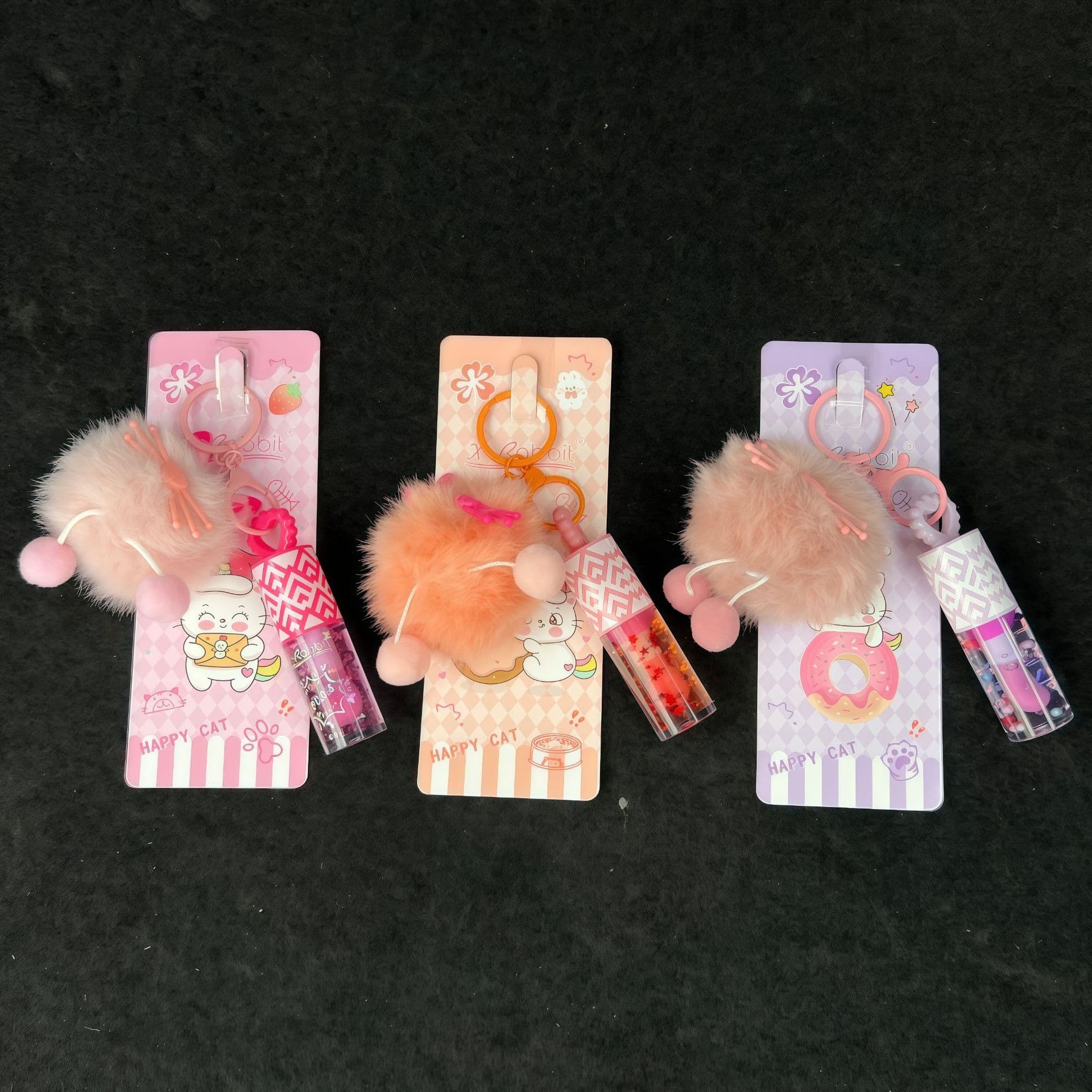 (Cross-border trading), lip gloss, keychain, set, moisturizing lip balm, long-term effect 3