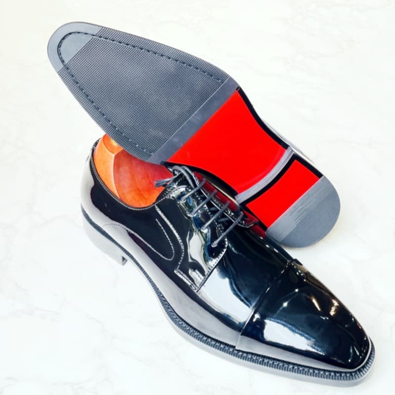 Casual shoes square toe English style, genuine leather 4