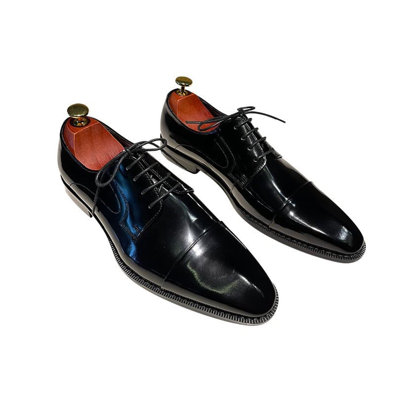 Casual shoes square toe English style, genuine leather 5