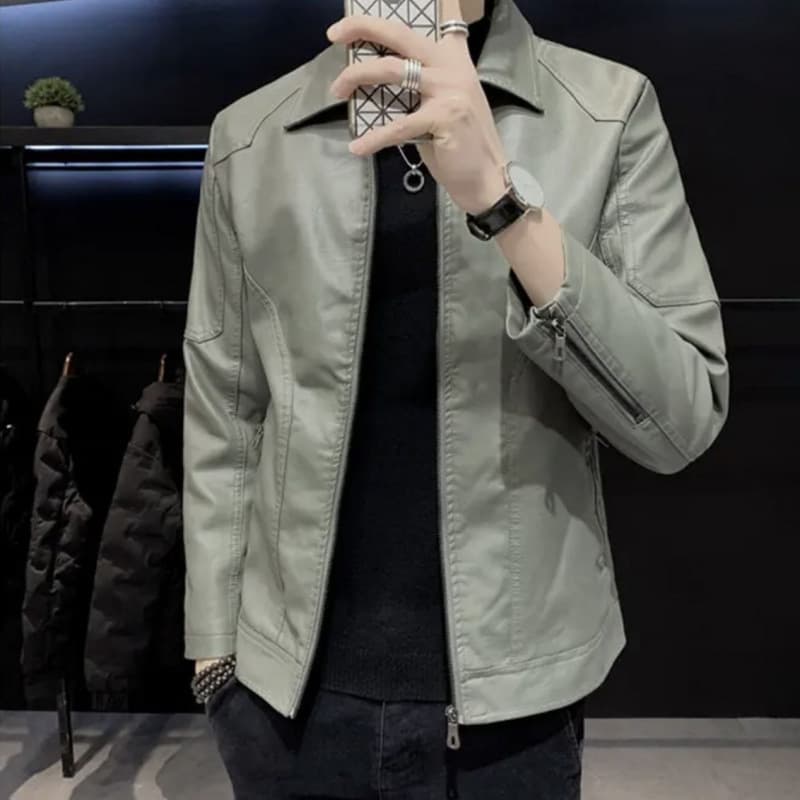 Demi-season trend fleece jacket, slim fit, Korean style 4