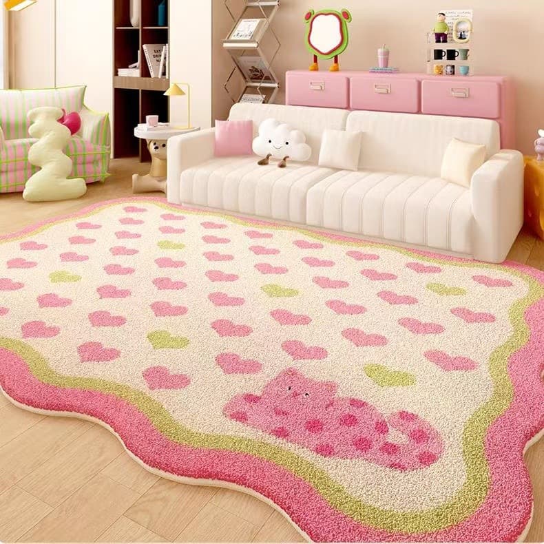 (Wholesale), cute cartoon carpet for living room made of faux fur, increased thickness 4
