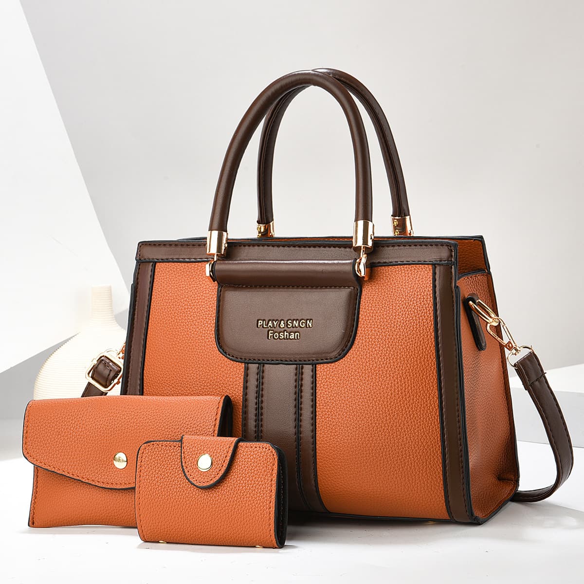 (Cross-border trading), shoulder bag one shoulder, universal set, city style, 3 piece set 4