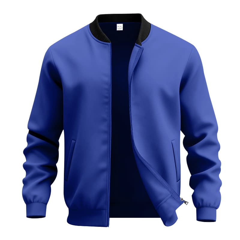 (Cross-border trading), retro baseball uniform with zipper, cardigan, men's jacket, American style, simple and elegant design 2