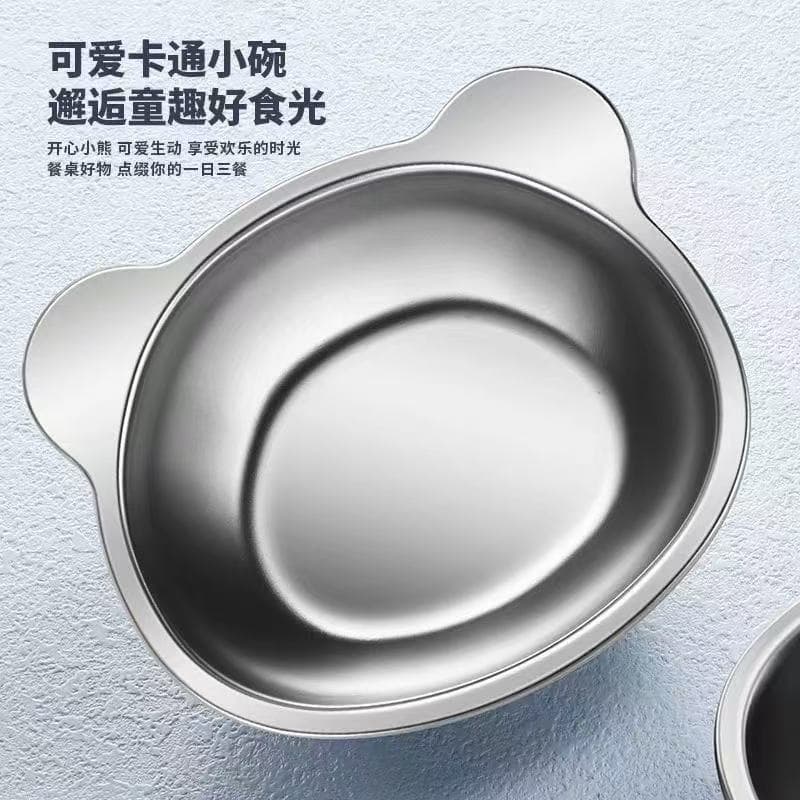 Cat bowl stainless steel cat food bowl cat rice bowl grain bowl drink water bowl food bowl pet dog bowl diagonal mouth bowl to protect cervical spine 1