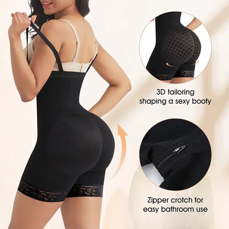 (Cross-border trading), underwear for hips shape correction, shapewear, straps with zipper, slimming leggings, trousers, plus size, tight, high waist, lifting effect 2