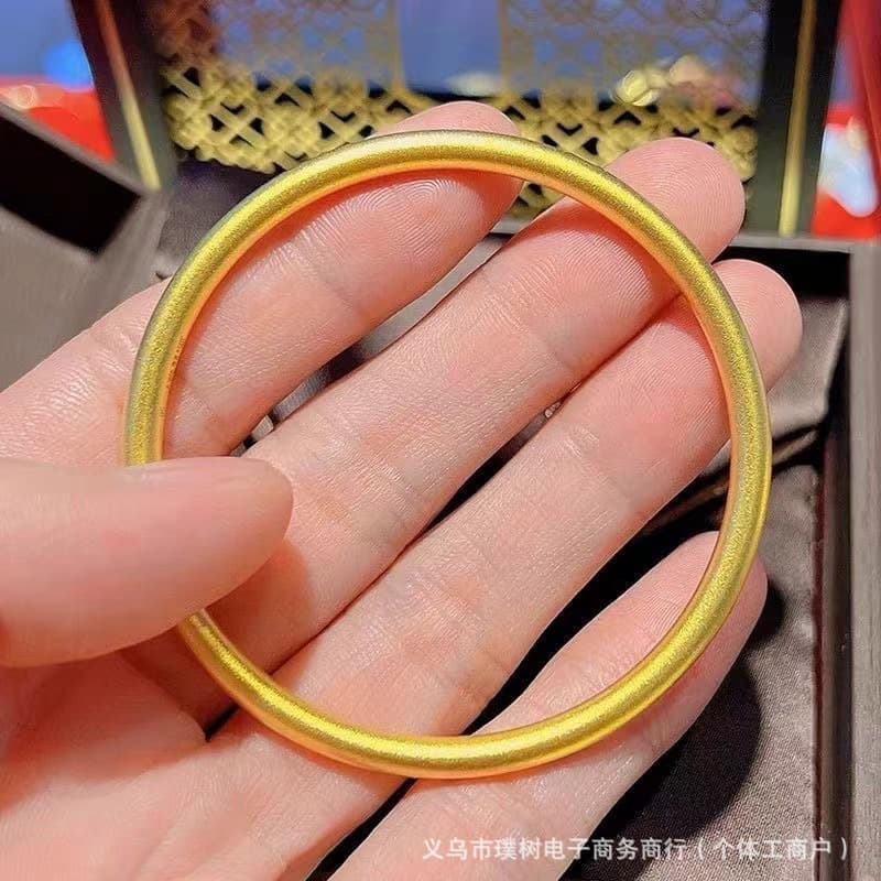 The gold store's same style of ancient sand gold heritage bracelet for women, solid simulation, not easy to fall off, pigment circle, versatile bracelet for two generations 2