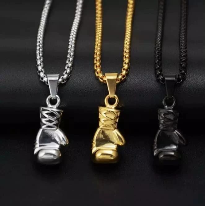 Boxing gloves, pendant, sports necklace for gym, accessory stainless steel, European style 3