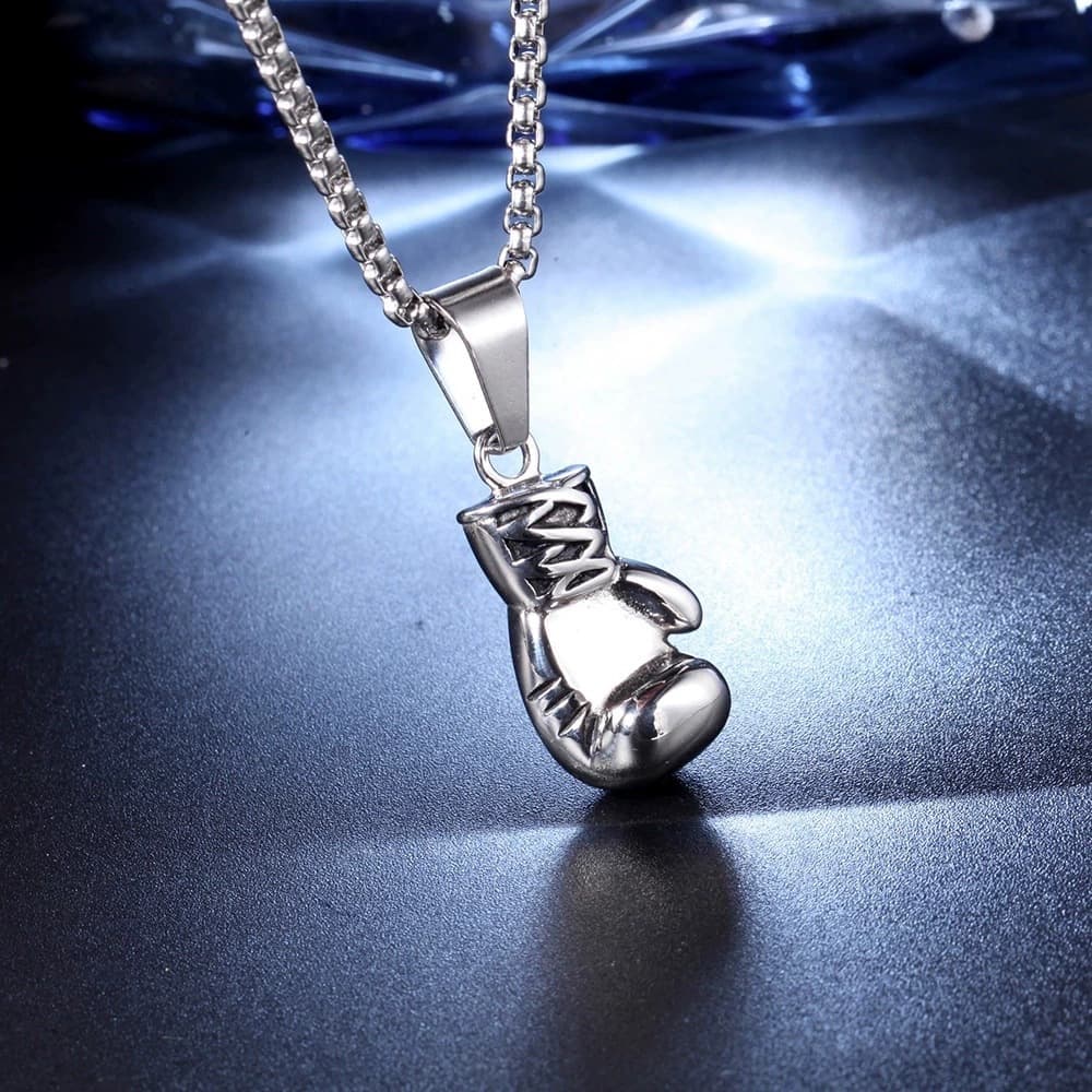 Boxing gloves, pendant, sports necklace for gym, accessory stainless steel, European style 4