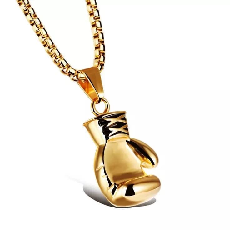 Boxing gloves, pendant, sports necklace for gym, accessory stainless steel, European style 5