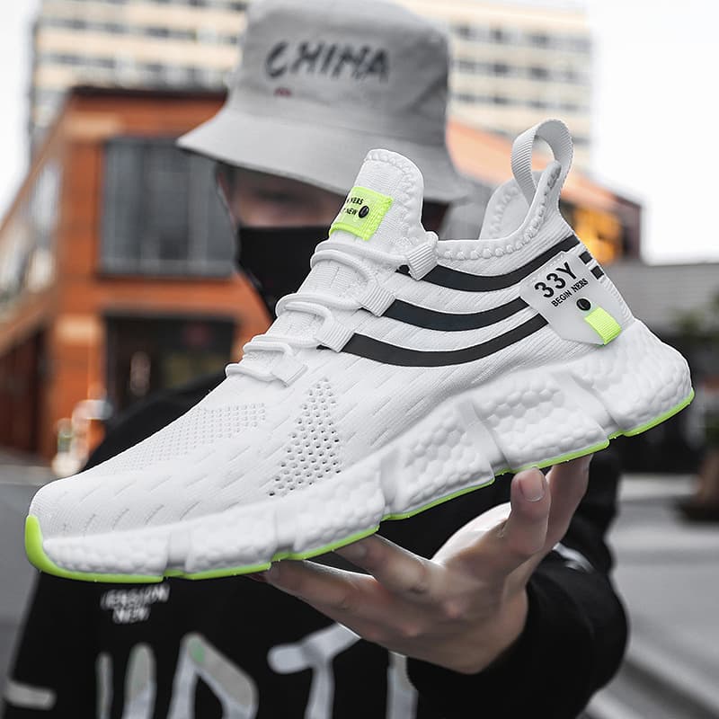 (Cross-border trading), shock-absorbing breathable sneakers, dropshipping available, soft sole, made with flyknit technology 2