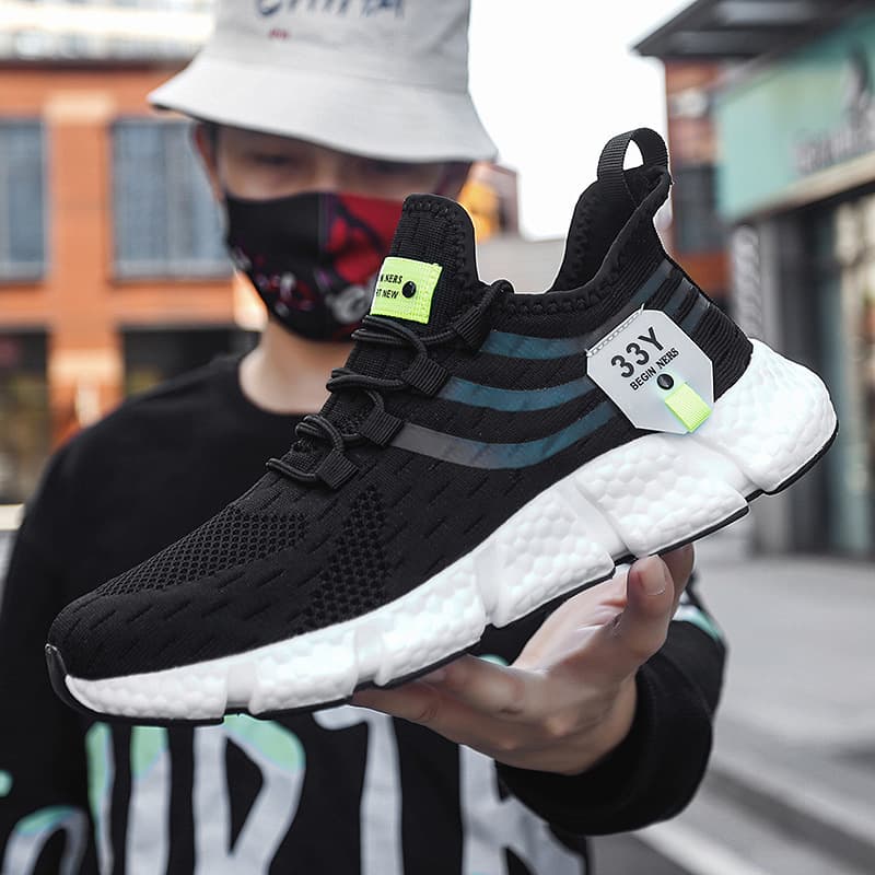(Cross-border trading), shock-absorbing breathable sneakers, dropshipping available, soft sole, made with flyknit technology 1