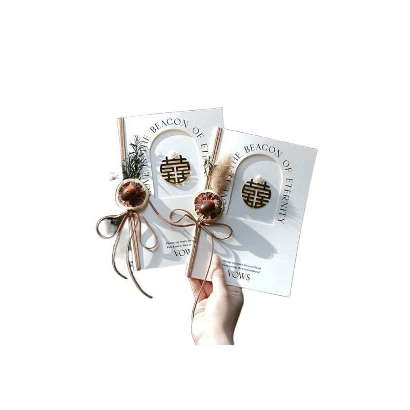 Wedding vow card Wedding bride and groom A pair of creative high-end oath hand card speech card handwritten declaration book 5